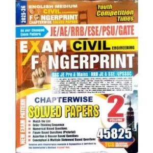 Youth Civil Engineering Fingerprint 2025-2026 Volume 2 Chapterwise Solved Papers 45825 TCS Objective Questions Book English Medium