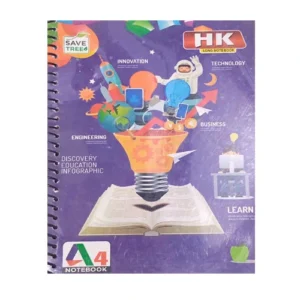 H K Long Note Book Spiral Binding A4 Size Single Line With Index