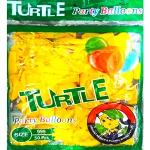 Turtle Party Balloons 50 Pcs 12 Inch Natural Rubber Latex Balloons Chrome Balloons Shiny Yellow Latex Party Singal Colours Balloons for Wedding Graduation Anniversary Baby Shower Graduation Man Women Birthday Party Decorations