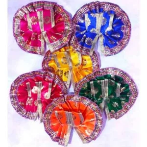 Cotton Laddu Gopal Dress Summer Kanha Ji Cotton Dress Laddu Gopal Cotton Poshak Set of 6 Dress Soft And Most Comfortable Cotton Fabric For Ladoo Gopal Lord Krishna Radha Rani