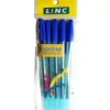 Linc Starline GL Ball Pen 5 pcs Pouch Pack Lightweight And Attractive Body Ergonomic Grip for Easy Handling Smooth and Fast Writing Blue Black Red Ink Pack Of 5