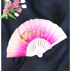 Hand Fan Chinese Fan Hand Folding Fan China Fan Hand Fans with Traditional Chinese Arts Fabric Folding Hand Fan Gift for Wedding Dancing Party Decorations Birthday Party Photo Booth 
