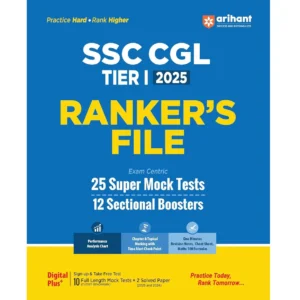Arihant SSC CGL Tier 1 2025 Ranker’s File 25 Super Mock Tests 12 Sectional Boosters With 2 Solved paper 2024 2025 English Medium Book