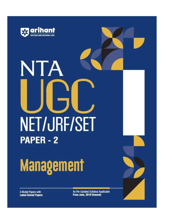 Arihant NTA UGC NET JRF SET Management paper 2 Model Papers And Solved Papers Latest Edition English Medium 
