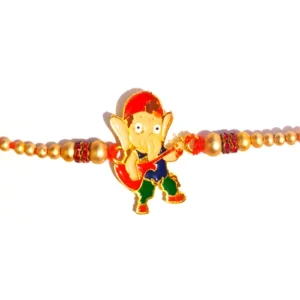 Designer Cartoon Rakhi Set for Boys Krishna Hanuman and Ganesha Theme Cute and Colorful Kids Rakhi for Raksha Bandhan Ganesha and Krishna Rakhi 2025 With Free Special Pooja Roli Kumkum aur Chawal 